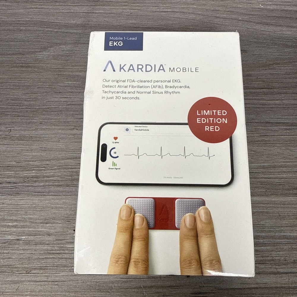 Kardia Mobile 1-Lead Personal EKG Monitor Limited Edition Red